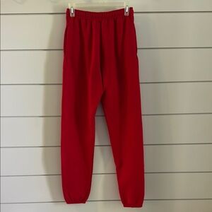 Athletic Works Red Joggers with Elastic Waistband